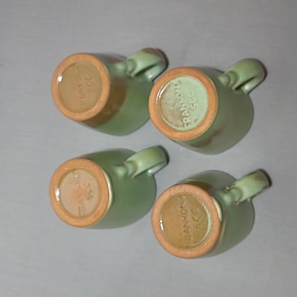Frankoma Pottery Plainsman Prairie Green 5CC Handled Cups - Picture 8 of 12